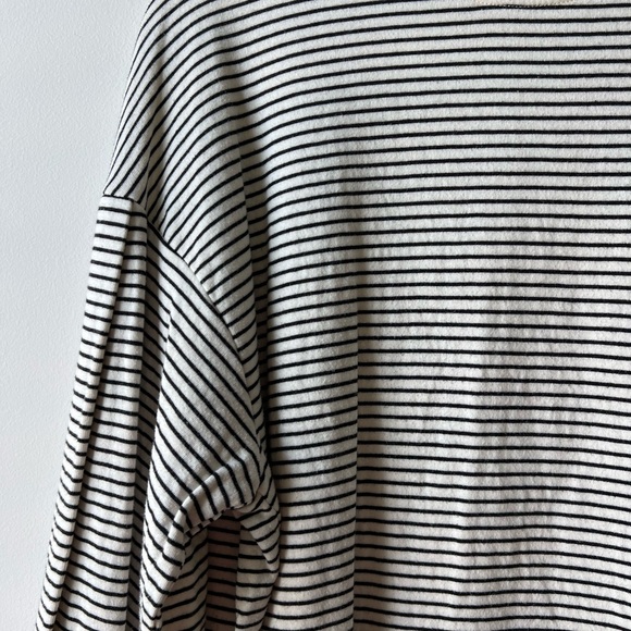 Striped Black and White Women's Top - Picture 2 of 4